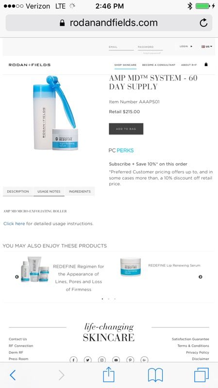 Rodan and fields redefine amp md