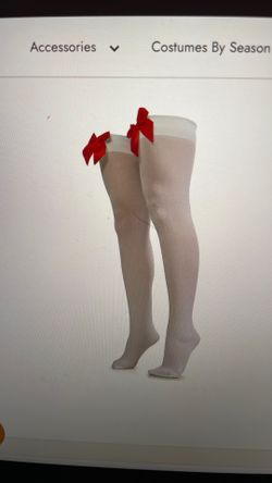 New white stockings with red bow