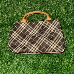 Plaid Burberry blue label tote bag