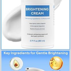 Skin Bleaching Cream, Dark Spot Remover for Body and Face, 2.71 fl oz Skin Lightening Whitening Cream with Vitamin C for Intimate Parts, Armpit, Inner