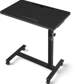 Adjustable Bed Side Table with Swivel Wheels