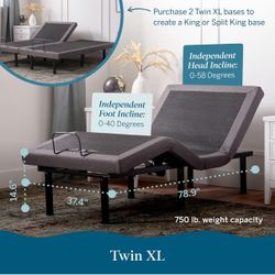 NEW Lucid Deluxe Adjustable Bed Base - Twin XL 