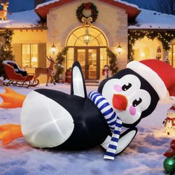 10 Ft Penguin Christmas Inflatable 