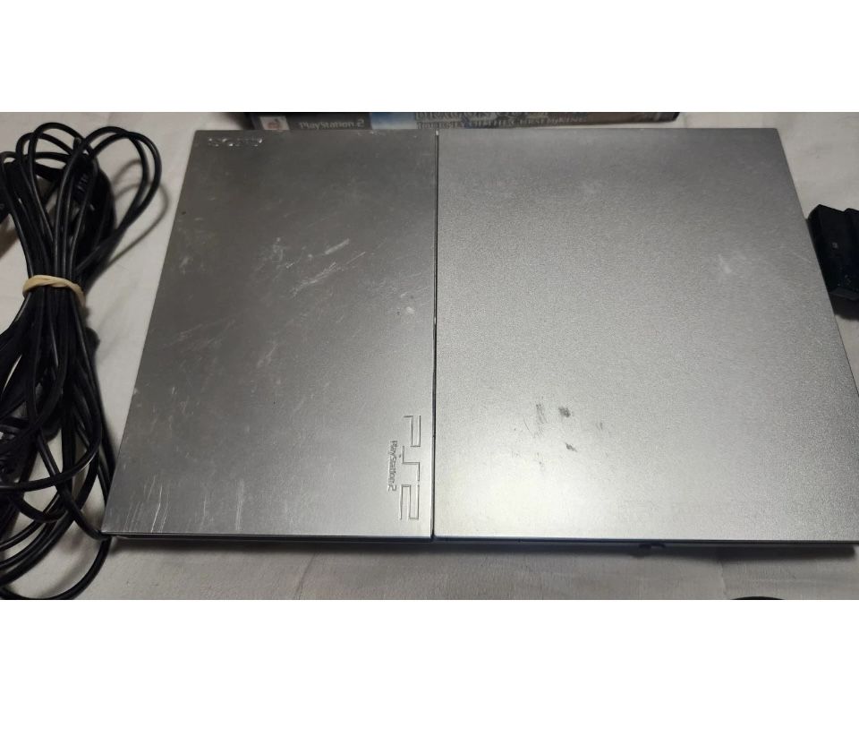 Silver PS2-Playstation 2 Slim Console 90000 Series-No Controller