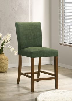 Paxton Green/Brown Upholstered Counter Height Dining Chair (Set of 2)