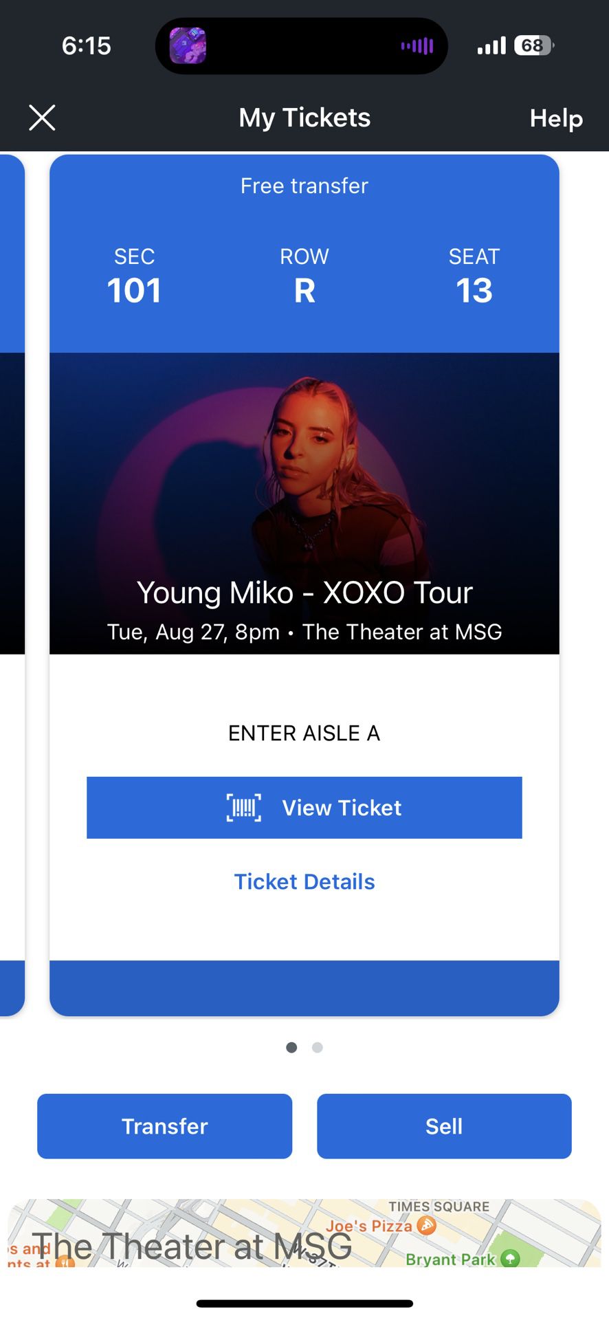 2 Tickets For Young Miko 1st Date
