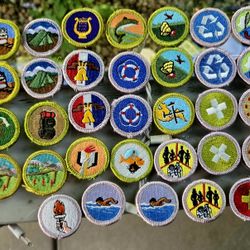 ~ Vintage BSA Merrit Badges, 44 of them, 2 are  rare