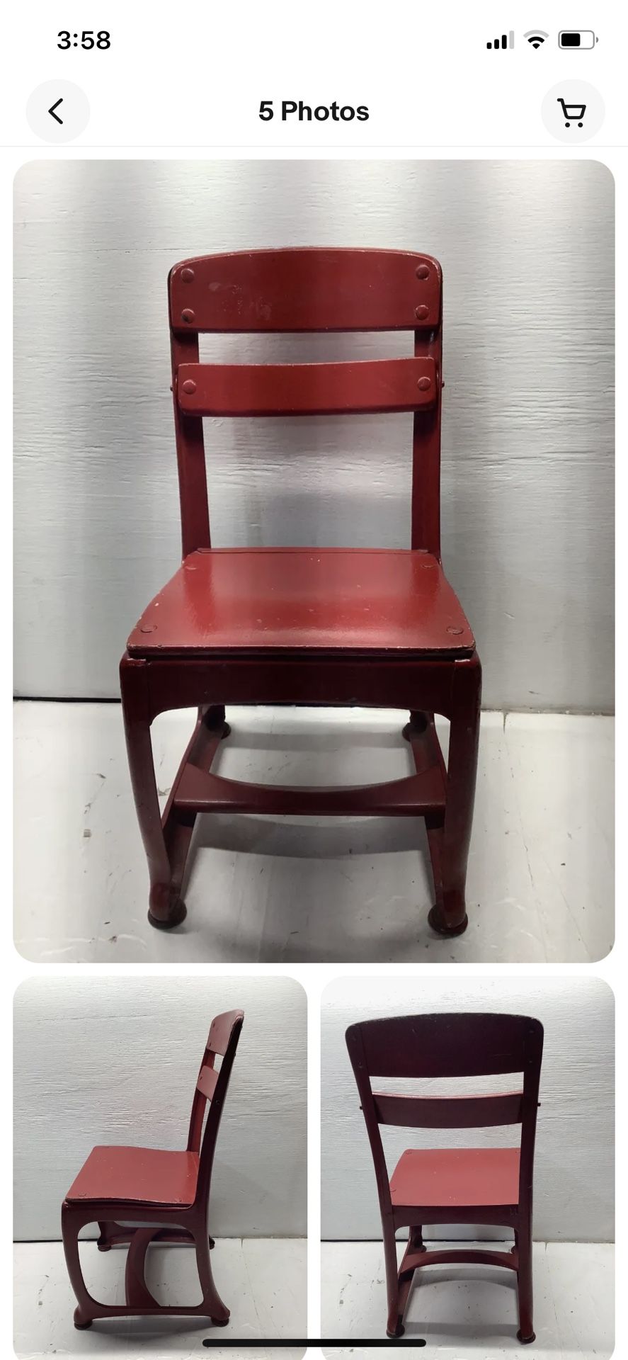 Vintage Childs Wooden School Chair