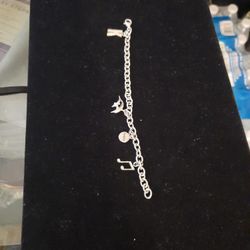 Sterling Silver Charm Bracelet By Barse 