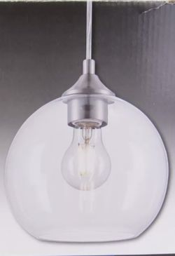 Brushed Nickel Finish Clear Glass Lighting Fixture