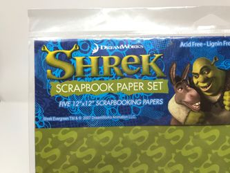 Shrek scrapbook paper set