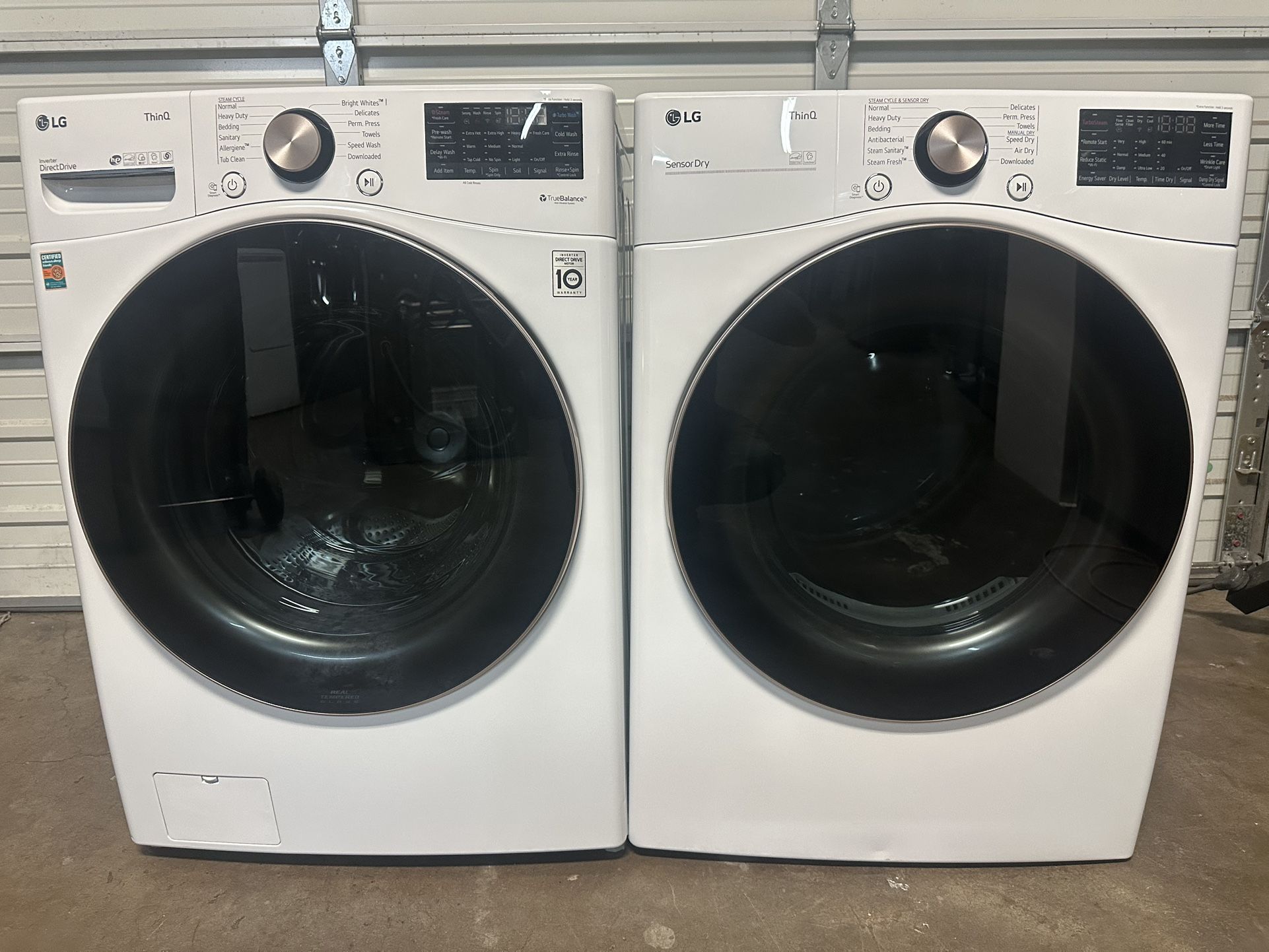 VERY NICE 2023 LG WASHER AND ELECTRIC DEYER SET EXCELLENT CONDITIONS 