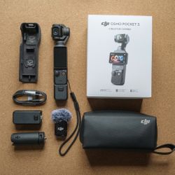 DJI Osmo Pocket 3 Creator Combo w/ 128gb SD card (no wide angle lens attachment)