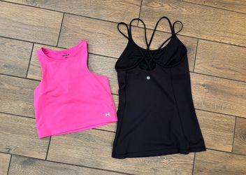 Girls UnderArmour sports bra and Lululemon tank