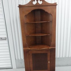 ANTIQUE  CORNER  CABINET / SHELVES