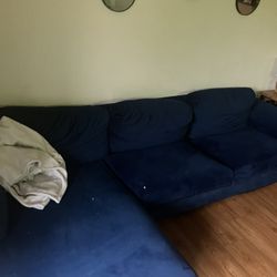 Blue Velvet Couch
