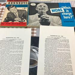 Vintage JFK books & Thanksgiving Day Proclamations 1963
