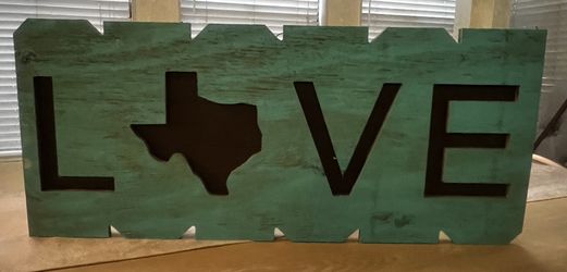 Wooden Love (Texas) Wall decor