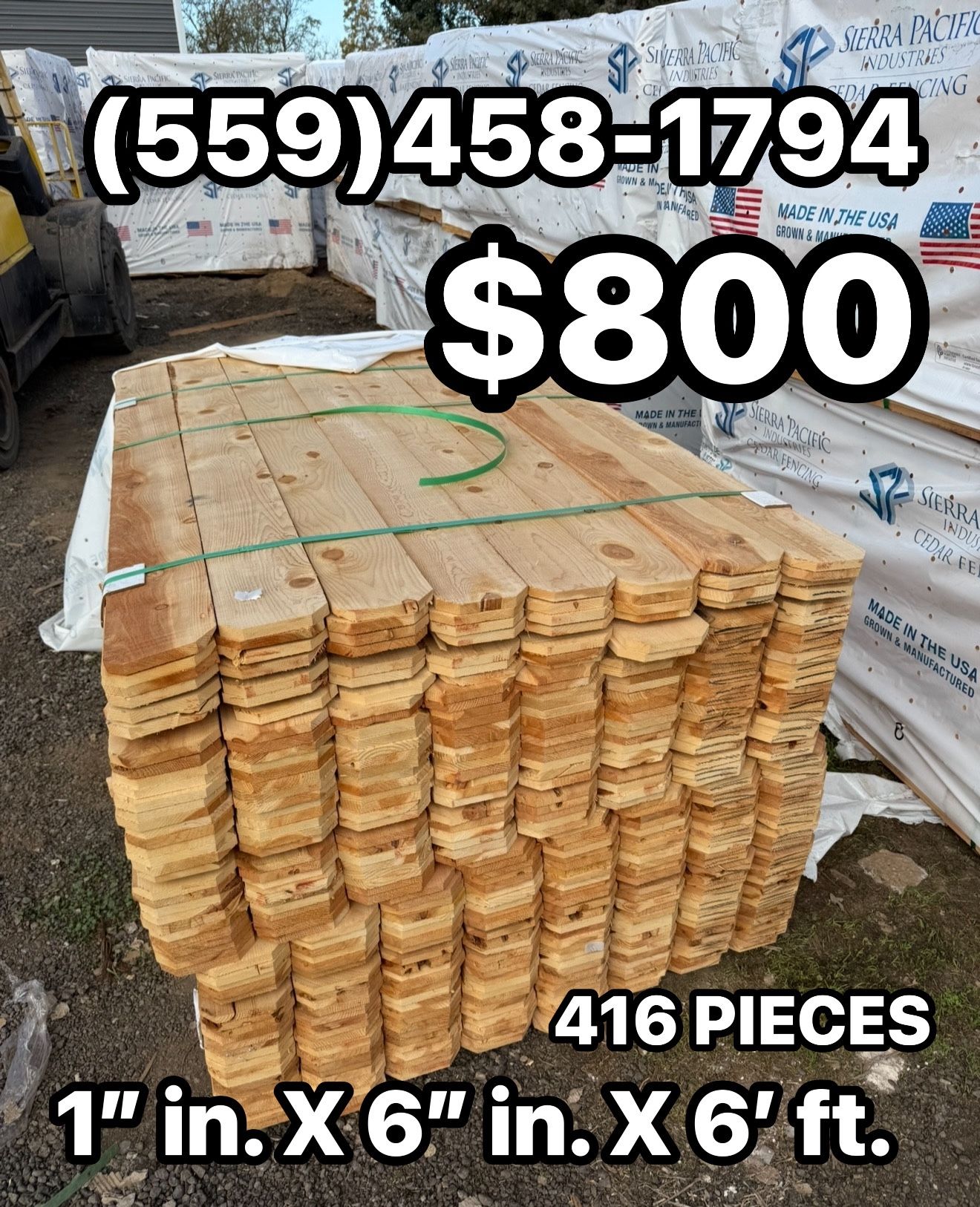 Cedar Fence Wood / Madera Nueva Para SERCOS