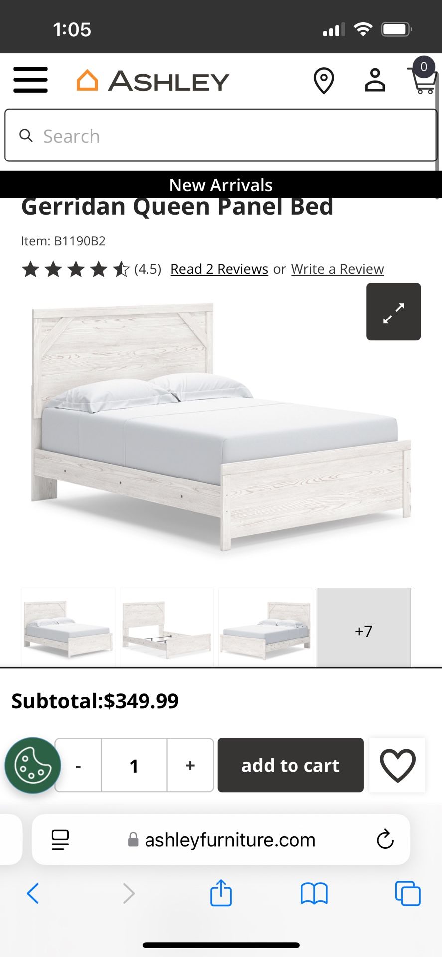 Ashley Furniture Queen Size Bed Frame