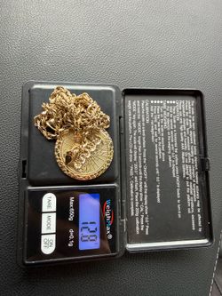 Last supper chain pendant 4mm chain and 2mm pendant 10k 12.8 grams