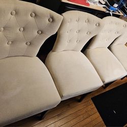 Set Of 4 Upholstered Dining Room Chairs