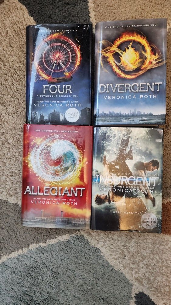 Insurgent, Divergent, Allegiant, Four Hardback Books