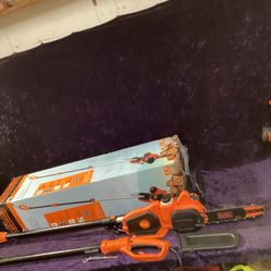 🧰🛠BLACK+DECKER 10” 8 AMP Corded Electric Chainsaw w/Pole Attachment-$85!🧰🛠