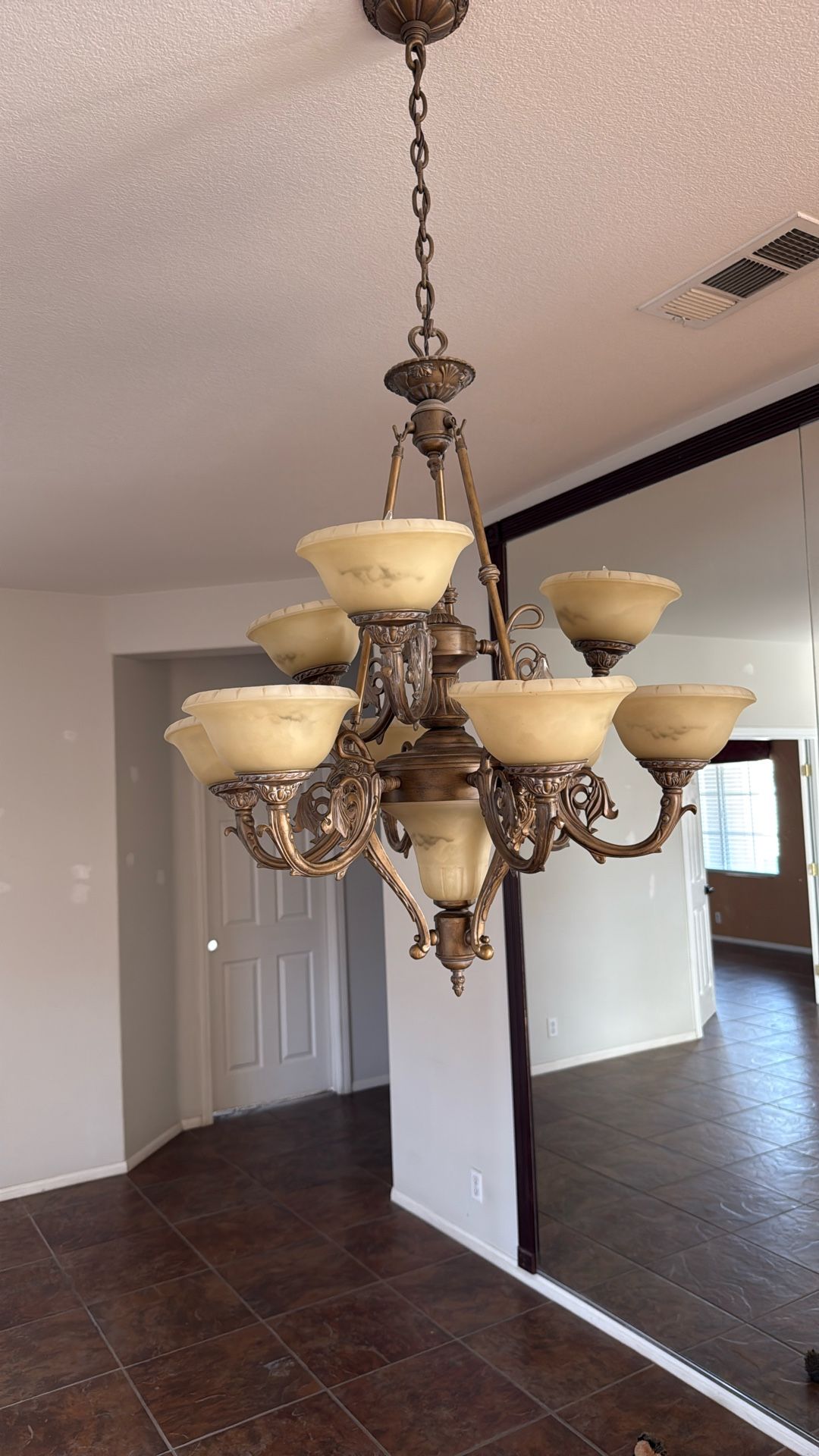 Expensive Vintage Wrought Iron Chandelier