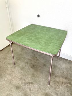 Vintage Samsonite green vinyl folding card table Style 8877- 2 available - $120 each