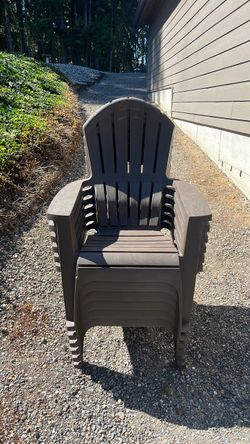 Plastic Adirondack Chairs – Set of 4