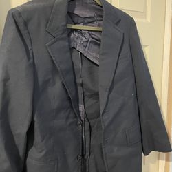 Navy Blue Men’s Suit Jacket — Great Condition