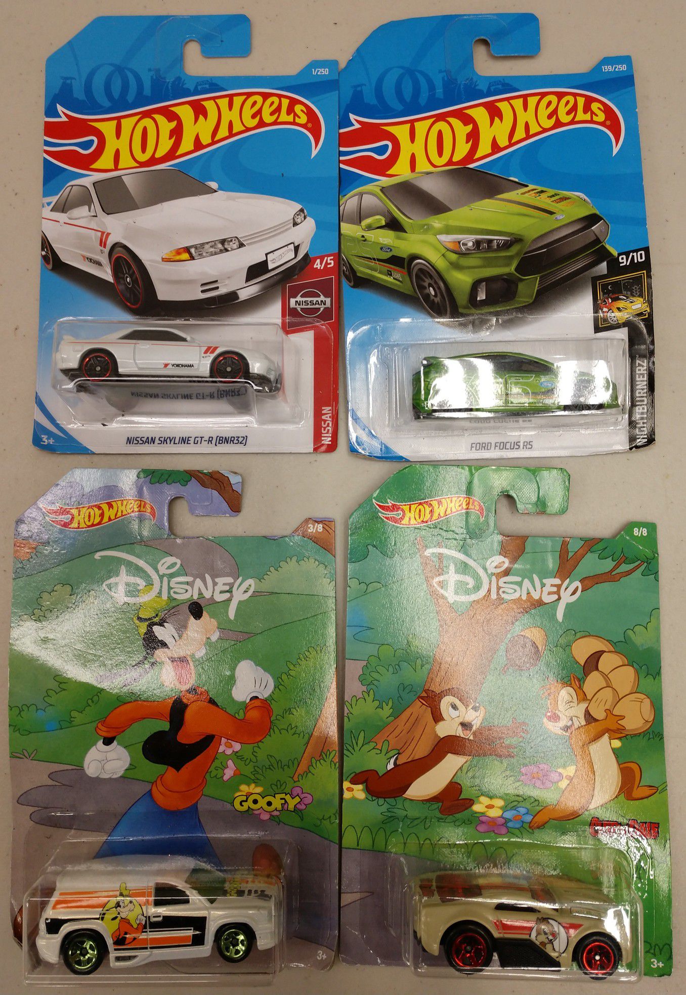 HOT WHEELS COLLECTIBLE CARS - SET OF FOUR N.I.B.