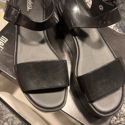 Melissa black (7) Mar Platform sandals 