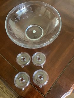 Princess House Bowl With Floating Candle Holders