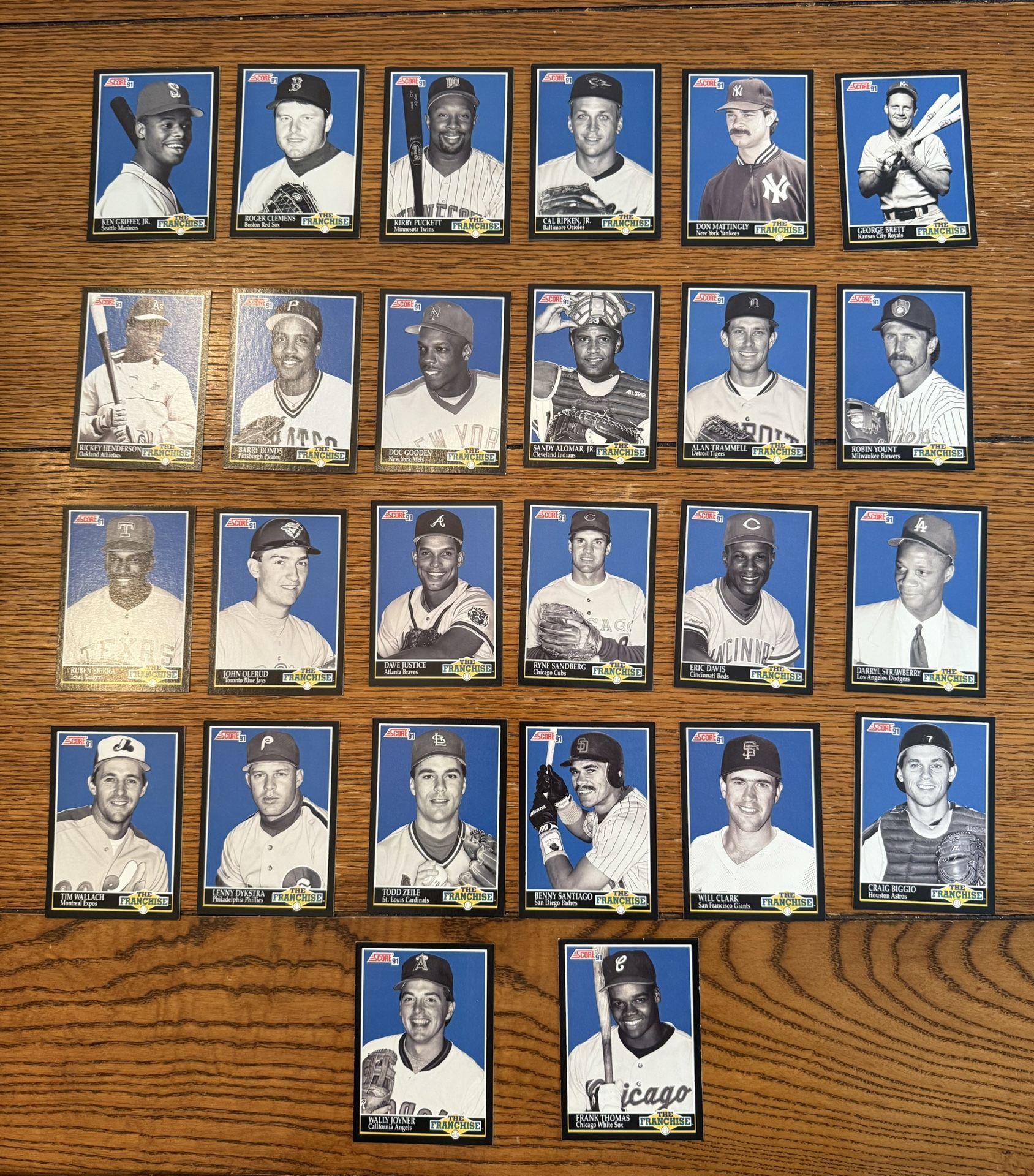 1991 Score Baseball 26 Card 'The Franchise' Set Includes Ken Griffey Jr & MORE