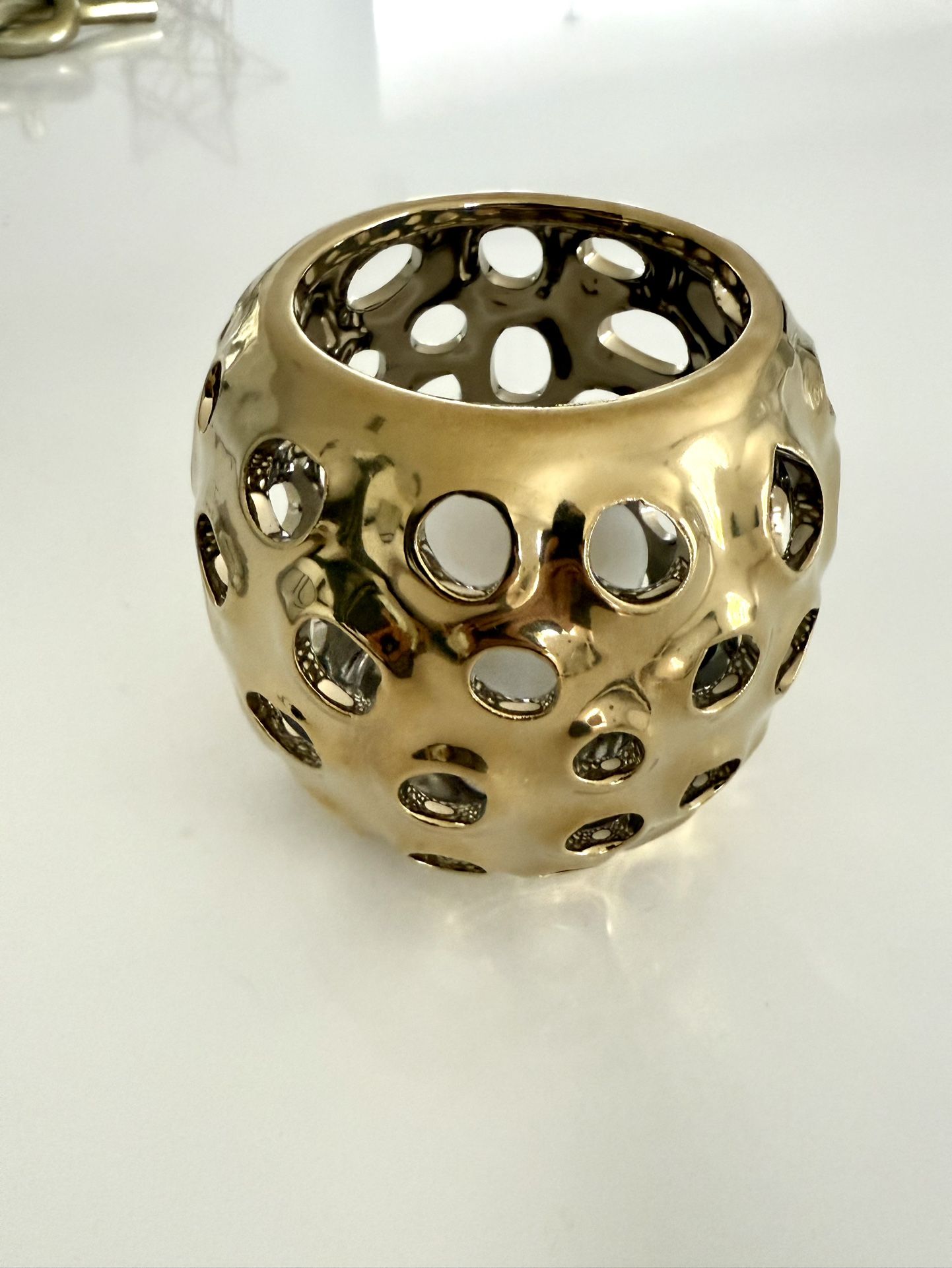 Metal Candle holder- 4.5” H 