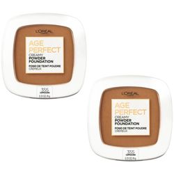 2 Pieces Of L'Oreal Paris Age Perfect Serum Creamy Foundation Makeup, 355 Cappuccino, 0.31