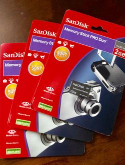 SanDisk Memory stick Pro Duo 2gb new $9.95 each