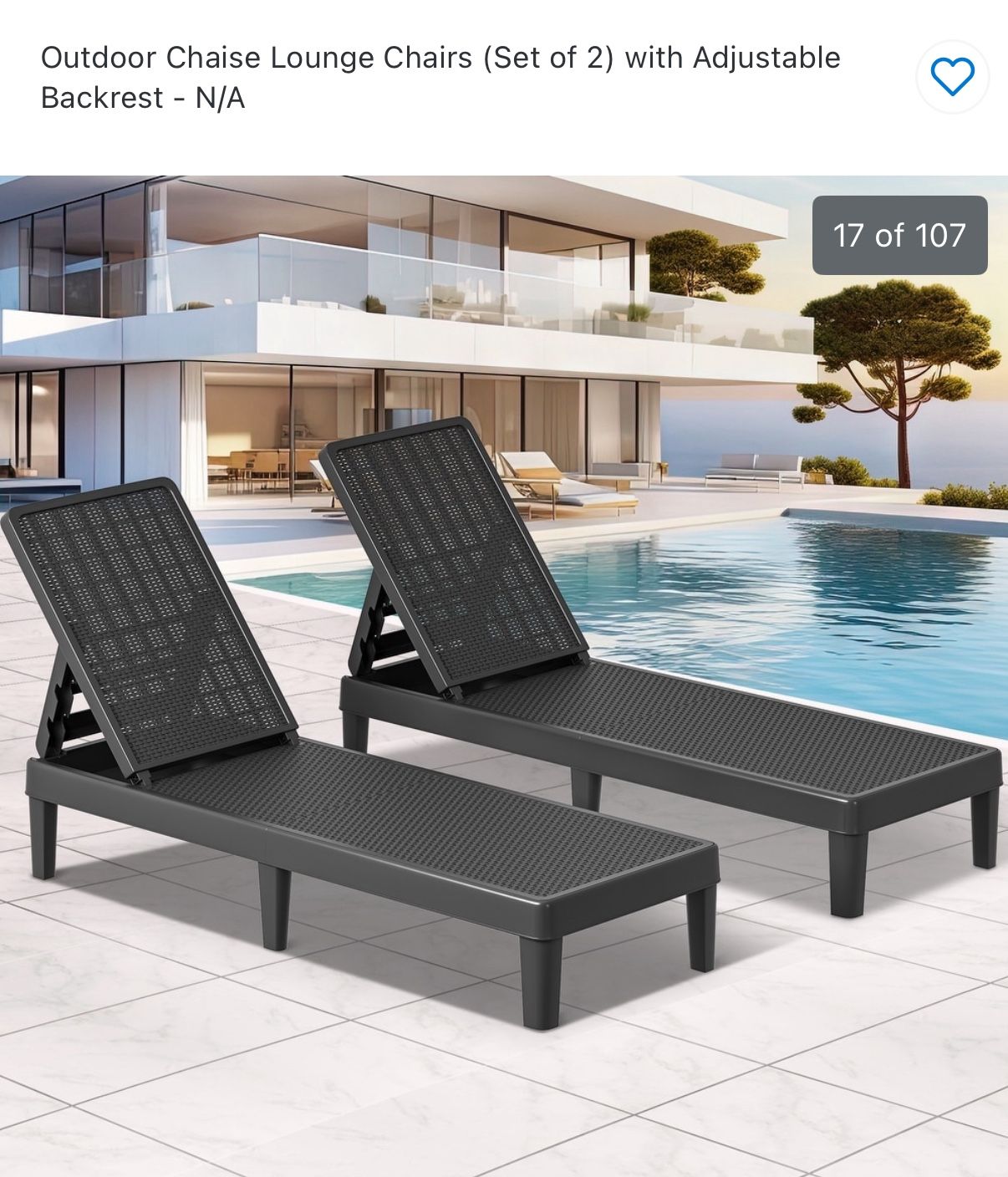 Brand New Outdoor Chaise Lounge Chairs (set Of 2)