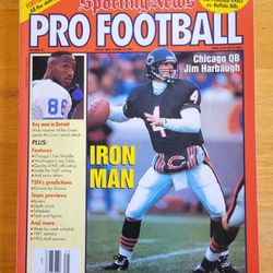 The Sporting News Pro Football 1992 Yearbook Magazine Jim Harbaugh Cover