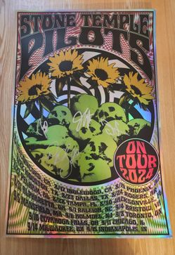 Signed Stone Temple Pilots 2024 Tour Concert Poster