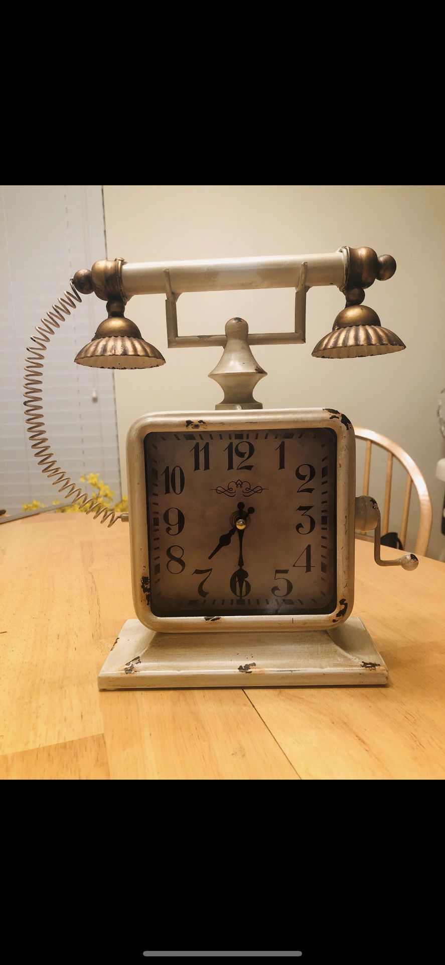 Phone clock antique decor