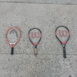 3 Tennis Rackets 