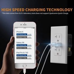 Dual Wall Outlet w/ USB Ports (Set of 6)