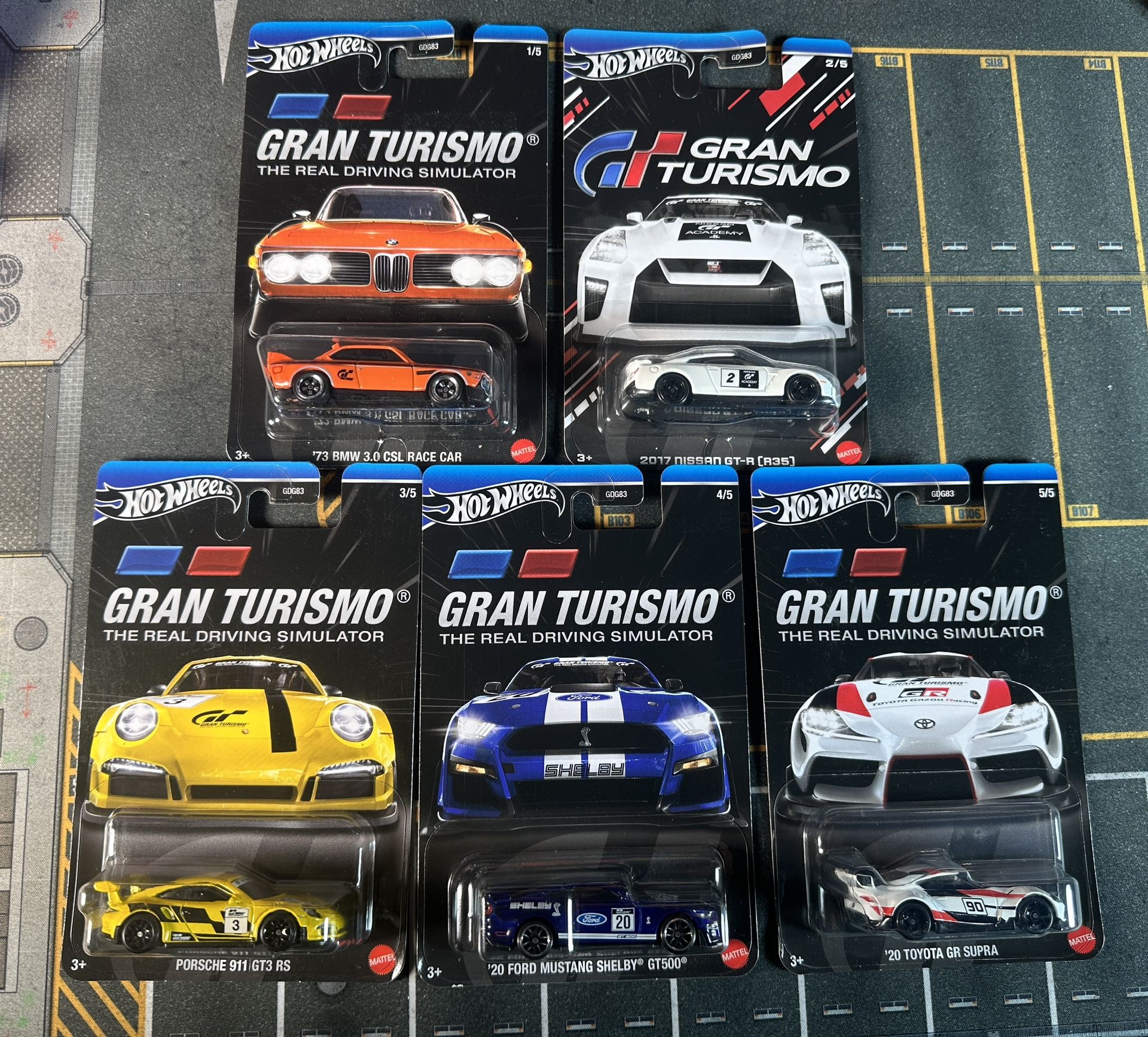 Hot Wheels Gran Turismo Complete Set 1-5 2024 