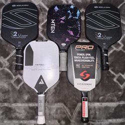 5 Premium Pickleball Paddles – JOOLA, Gearbox, Selkirk – $1,000 Retail