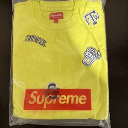 Supreme Bright Yellow University S/S Top (SS20) - Size L 