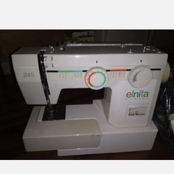 Nice Working Elnita 245 Sewing Machine Made By Elna With Pedal And Power Cord