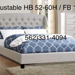 New Calking Size Beige Bed W /New Mattress 